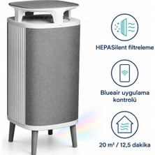 Blueair Akıllı Hava Temizleyici, Hepasilent Filtreleme Teknolojisi, Blueair Uygulamasından Uzaktan Çalışma Kontrolü ve 20 M² Odayı 12,5 Dakikada Hava Çevrimiyle Temizleme Kapasitesi, Dustmagnet 5240I
