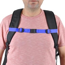 Mey İthalat Sırt Çantası, Çanta Sabitleme Ayarlı Göğüs Kemeri Çanta Askısı Bağlama Aparatı Okul Çantası Bağlama Mavi Renk Kamp Çantası Aksesıar