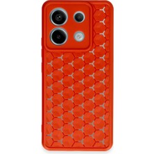 Urfakent Xiaomi Redmi Note 13 Pro 5g Uyumlu Kılıf Petek Silikon Kapak - Kırmızı