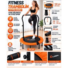 Vayne 102 cm Tutma Barlı Fitness Trambolin 40 Inç 150 kg Taşıma Kapasiteli Ayarlanabilir Tutacaklı Yetişkin Spor ve Egzersiz Trambolini