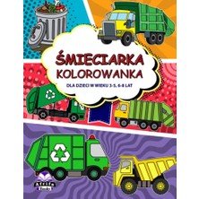 Mey İthalat Śmieciarka Kolorowanka Dla Dzieci W Wieku 3-5,6-8 Lat: Książeczka Aktywności Przedszkolaka Z Mini Wywrotkami, Kontenerami Na Śmieci, Koszami Na Śmieci I Koszami Na Surowce Wtórne