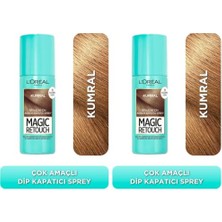 Mey İthalat Magic Retouch Beyaz Dipleri Kapatıcı Sprey 75 ml - Kumral (2 Paketi)