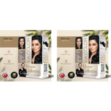 Mey İthalat Saç Boyası, Home Colorist Set, 1.1 Gece Mavisi Nıght Blue (2 Paketi)