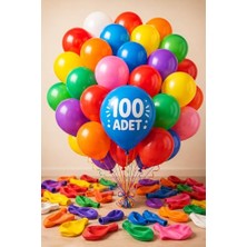 Mey İthalat Balon, Renkli 100'LÜ Karışık Renk Parti Doğum Günü Kutlama Özel Günler