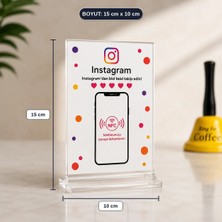 Takip Kartı Instagram Için Nfc Akıllı Sosyal Medya Standı Pleksi Masaüstü