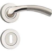 Mey İthalat Marmaris Nikel Saten Rozetli Kapı Kolu Alüminyum Oda