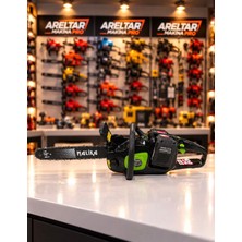 Areltar Pro Malıka Dj Serısımalika 16 Inç (40 Cm) Akülü Zincirli Testere – 2 Adet 4 Ah Batarya, Çift Bataryalı, Siyah Yeşil Tasarım