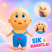 Mey İthalat Squishy Bebek Oyuncak Duyusal Anti Stres Sık Bırak Figür, Yumuşak ve Esnek Yapı, El Becerisi Geliştirici, Çocuk ve Yetişkin, Rahatlatıcı Deneyim, Bebek Figür Tasarımı