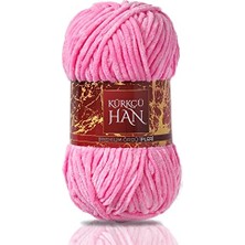 Mey İthalat Kadife 100 G 95MT El Örgü Ipi (Şeker Pembe)