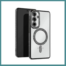Bezos Samsung Galaxy S25 Uyumlu Edge Joke Simli Magneticsafe Kılıf - Siyah Mac