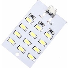 Devremarkt 5730 5V 12 LED Kartı Microusb Beyaz Board Modül 12 Adet LED Masa Gece Kamp Dolap Araç Lambası Mobil Aydınlatma Işık