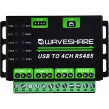 Devremarkt Waveshare USB To 4 Kanal RS485 Çevirici Modül Metal Kutu Endüstriyel Tip Sinyal Çevirici Haberleşme Otomasyon Plc Akıllı Ev Uzaktan Kontrol Trafik