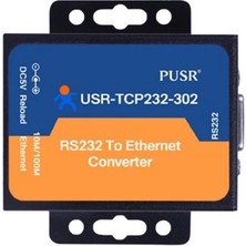 Devremarkt USR-TCP232-302 RS232 To Ethernet Çevirici Modül Metal Kutu Endüstriyel Tip Seri Port Sinyal Çevirici Haberleşme Otomasyon Plc Akıllı Ev Uzaktan