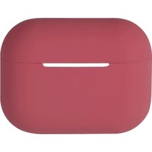The Gencoo Airpods Pro 3 (3.nesil) Soft Silikon Kılıf - Bordo