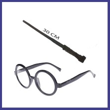 Bezos Harry Potter Asası 30 cm ve Siyah Çerçeveli Harry Potter Gözlüğü Seti Mrl