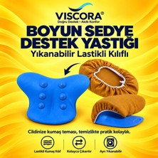Viscora Boyun Sedye Destek Yastığı Boyun ve Omuz Gevşetici Ortopedik Boyunluk – Yıkanabilir Kılıflı