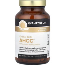 Quality Of Life Kinoko Gold Ahcc Immune Support With Acylated Alpha-Glucans 500 Mg 60 Vegicaps
