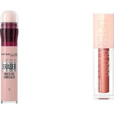 Ertürk Store New York Instant Anti Age Eraser Kapatıcı- 05 Brighten & Maybelline New York Lifter Gloss Nemlendirici Dudak Parlatıcısı - 009 Topaz