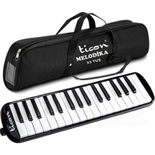 Ertürk Store Melodika 32 Tuşlu Siyah Bez Çantalı 1 Adet Müzik Defteri A4 Plastik Kapak 40 Yaprak Spralli 1 Adet Hortumlu Melodika Askılı Taşıma Kulplu Okul Öğrenci