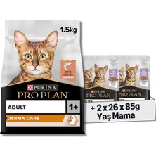 Elegant Somonlu Kuru Kedi Maması 1.5 kg + Purina Healthy Start Sos Içinde Hindi Etli Yavru Kedi Maması 85 G Pouch x 26 Adet x 2 Adet