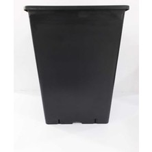 Ertürk Store Kare Üretim Saksı, 23,5X33 Cm, 15 L, Siyah Plastik
