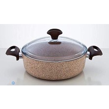 Creamy Granitec Kısa Granit Tencere, 26 cm
