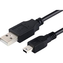 Mini USB To Mini B Data Şarj Kablosu 5 Pin Ps3 Oyun Kolu, Fotoğraf Makinesi Data Kablosu
