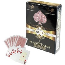 Ertürk Store Oyun, Artex Jumbo Boy Plastik Poker Kağıdı (Casino Playing Cards) (Kırmızı)
