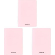 Seren Pastel A5 Pp Kapaklı Defter, 60 Yaprak, Kareli, Pembe 3'lü Set