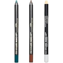 Make Up 3'lü Renkli Ultra Waterproof Eyeliner Göz Kalemi Seti