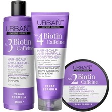 Expert Biotin ve Kafein Dökülme Karşıtı Peeling Şampuan Krem Seti-Vegan