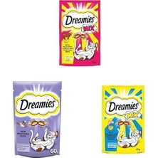 Ödül Maması, Seti | Kuru Sığırlı ve Peynirli, 60 G X2 + Kedi Ördekli, 60 G X2 + Kuru Somonlu ve Peynirli, 60 G X2