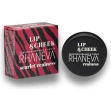 Lip & Cheek Scarlet Realness - 9 G; Organik ve Vegan Sertifikalı