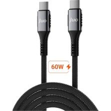 60W USB Type-C To Type-C Örgülü Pd Hızlı Şarj ve Data Kablosu 1 Metre