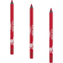 Dudak Kalemi, Suya Dayanıklı Uzun Süre Kalıcı Yumuşak, Staying Power Lip Pencil 56 Wild Red (3 Paketi)