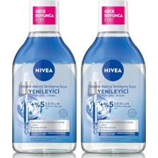 Micellar Yenileyici Makyaj Temizleme Suyu 400 Ml, Suya Dayanıklı Makyajı Çıkarır, Ovalaa Gerektirmez, Serum Içerikli, Pantenol (2 Paketi)