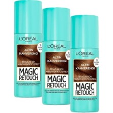 Kapatıcı, Magic Retouch Beyaz Dipleri, Sprey 75 ml - Altın Kahverengi (3 Paketi)