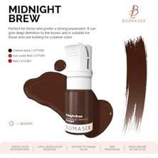 Pudra, Midnight Brew, Serisi 12 ml Profesyonel Kalıcı Makyaj Kaş Pigmenti, Orta Kestane