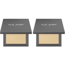 Kompakt Pudra - 12 Saate Kadar Kalıcılık - Sıcak Cilt Alt Tonu - Compact Powder 09 Golden Sand (2 Paketi)
