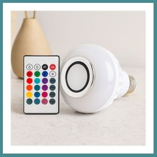 Bezos Kumandalı Rgb LED Ampul Bluetooth Hoparlör 7W/3W Mac