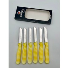 Orijinal Klever Mermer 6 Adet Meyve Bıçağı(Sarı)