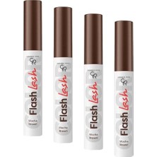 Flash Lash Colored Mascara No: 08 Mocha Brown - Renkli Maskara (4 Paketi)