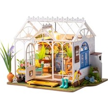 Kendin Yap Minyatür Ev Seti, Mini Bebek Evi Kedi, Mayberry Street Craft Model Kitleri, Led'li Yetişkinler Için, Doğum Günü Hediyesi/aile Dostları Için Ev Dekoru - Rüya Gibi Bahçe Evi