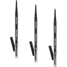 Kaş Kalemi, Ultra Thin Ince Uçlu Kıl Fırçalı Otomatik Kajal, No. 002 - Light Brown - 8690604572113 (3 Paketi)