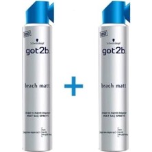 Saç Spreyi, GOT2B Beach Matt, Mat Görünüm, Orta Tutuculuk, 2'li Set EXPINDA003