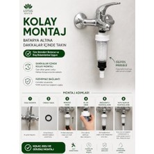 Siliphos Duş Filtresi, Kireç Önleyici Filtre, Batarya Altı Kireç Koruma Modülü, Banyo Duş Sistemi Için Kolay Montajlı Su Filtresi