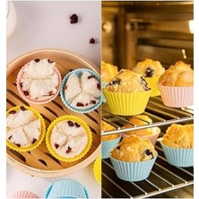 Ckm Silikon 6'lı Silikon Muffin Kalıbı Karışık Renk