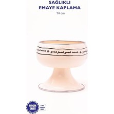 Kase, Mood Emaye Meyvelik-Ayaklı 14 cm (Orta Boy)
