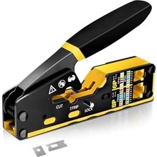 Yeni Nesil RJ45 Sıkma Pensesi RJ45 Test Cihazı 100 Adet Cover 100 Adet Yeni Nesil Ez 8PC8C Utp Jak