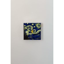 Starry Night Priz Anahtar Kapağı Süsü, Tekli Anahtar, Dekoratif Priz Kapağı, Sanatsal Baskı, Duvar Aksesuarı, Mavi Tonlar